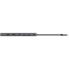 USB-C hubb - Trust multiport USB-C-hubb 7-i-1 till USB-C/USB/HDMI/DP med stöd för 3 skärmar