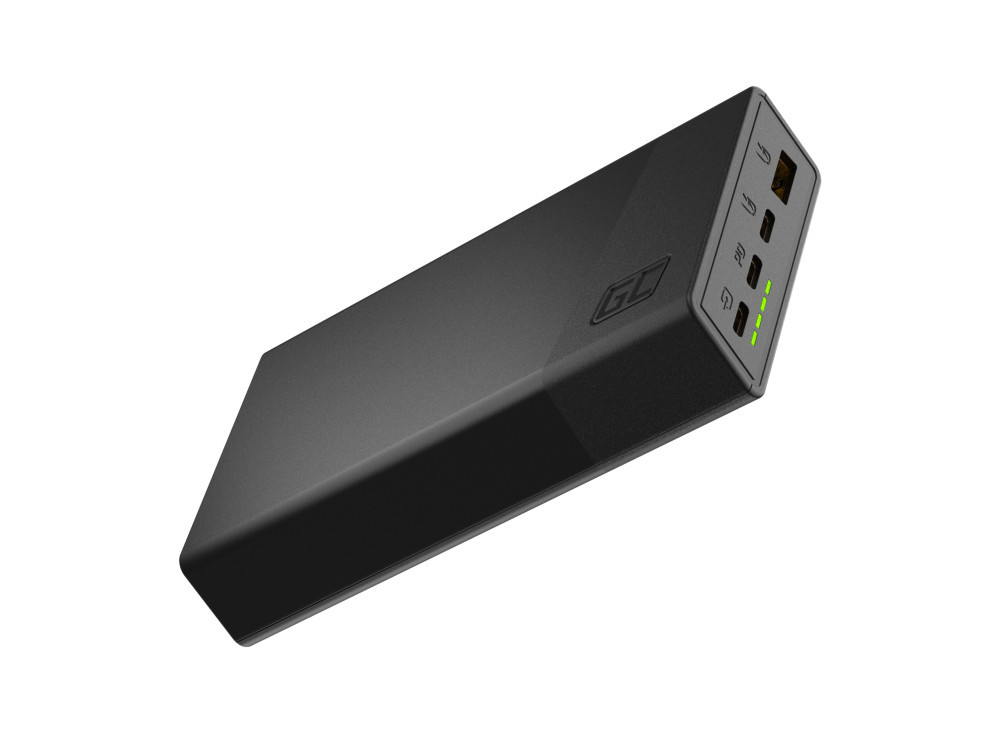 GreenCell snabbladdande 22.5W powerbank 20 000 mAh med 2x USB-C och 1x USB-A