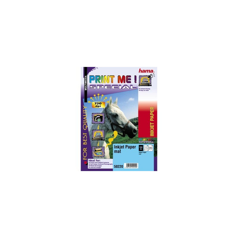 Papper - Hama matt fotopapper A4 20 ark
