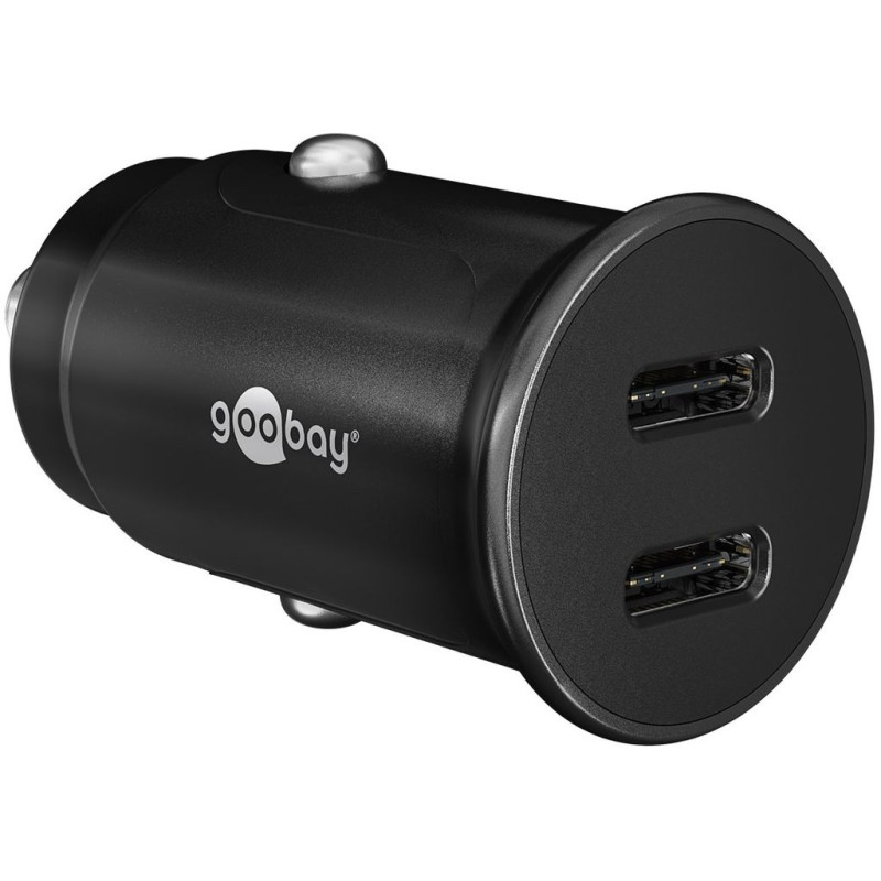 Laddare och kablar - Goobay billaddare med 2x USB-C och 30W PD laddning