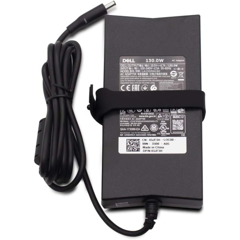 Dell laddare - Dell original 130W datorladdare 4.5 x 3.0 mm small tip (beg)