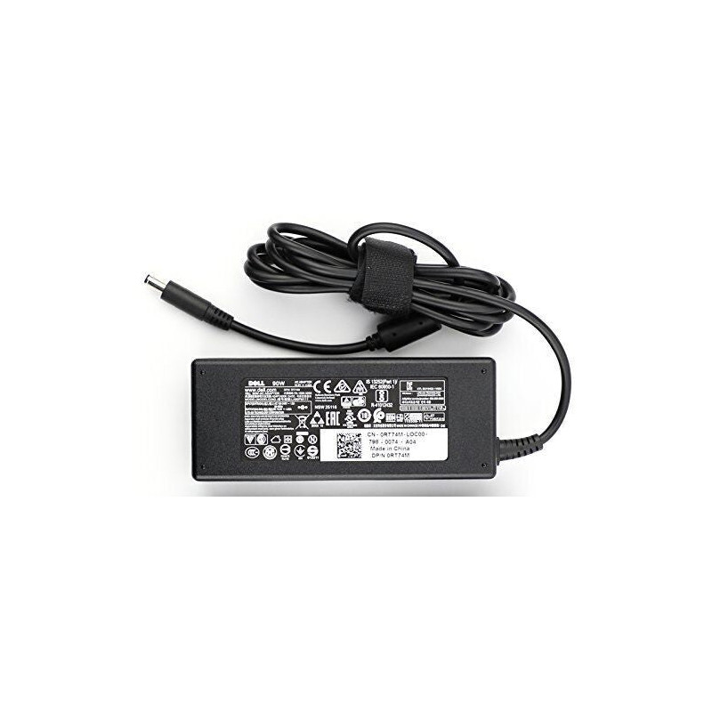 Dell laddare - Dell original 90W datorladdare 4.5 x 3.0 mm small tip med strömkabel (beg)