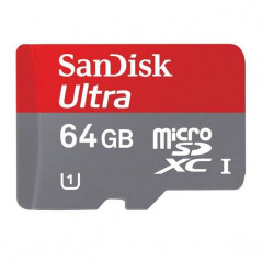 Minneskort - SanDisk minneskort microSDXC + SDXC 64GB (Class 10)