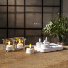 6-pack med laddningsbara LED-värmeljus inklusive batteriladdare med... LED-ljus - 6-pack med laddningsbara LED-värmeljus inklusive batteriladdare med timer