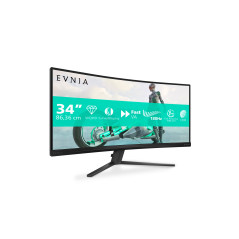 25 - 38" Datorskärm - Philips Evnia 34M2C3500L 34" 3440x1440 ultrabred välvd LED-skärm med Fast VA-panel