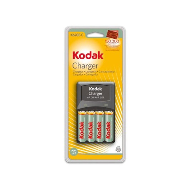 Kodak batteriladdare med 4 AA-batterier Batteri - Kodak batteriladdare med 4 AA-batterier