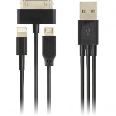 Laddare och kablar - USB-laddare med flera olika kontakter