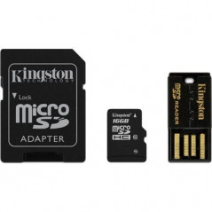 Minneskort - Kingston microSDHC + SDHC 16GB (Class 10)