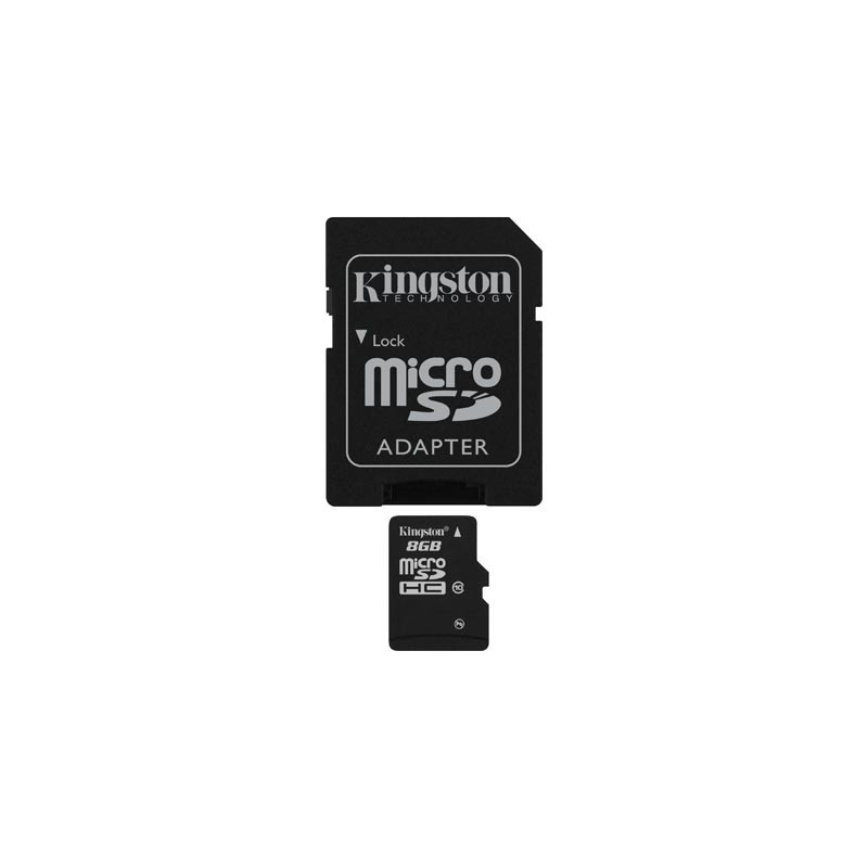 Minneskort - Kingston microSDHC + SDHC 8GB (Class 10)