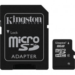 Minneskort - Kingston microSDHC + SDHC 8GB (Klass 4)
