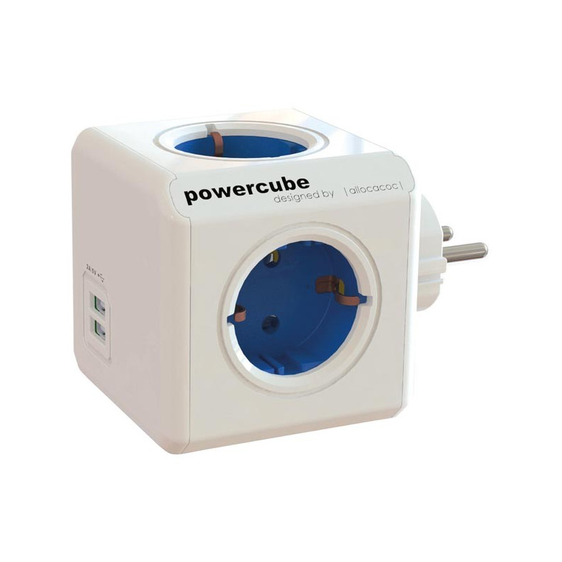Grendosa - Powercube grenuttag med 4 uttag + 2 USB