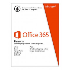 Microsoft Office - Microsoft Office 365 Personal för 1 dator i 1 år (PC/MAC)