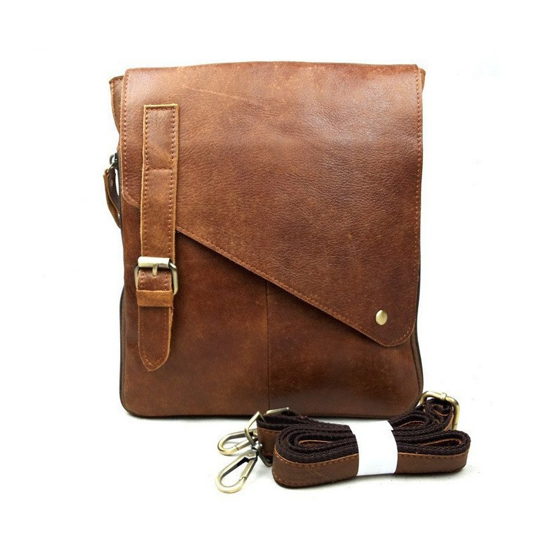 Datorväska - Messenger bag i brunt läder