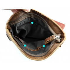 Datorväska - Messenger bag i brunt läder