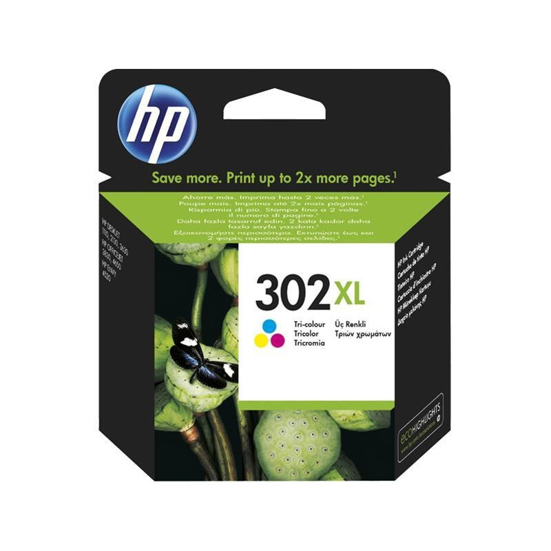 Skrivare/Printer tillbehör - Bläckpatron HP 302 XL Tricolor