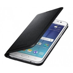 Skal och fodral - Samsung Flip Wallet Black till Samsung Galaxy J5
