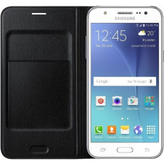 Skal och fodral - Samsung Flip Wallet Black till Samsung Galaxy J5