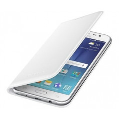 Skal och fodral - Samsung Flip Wallet White till Samsung Galaxy J5