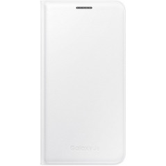 Skal och fodral - Samsung Flip Wallet White till Samsung Galaxy J5