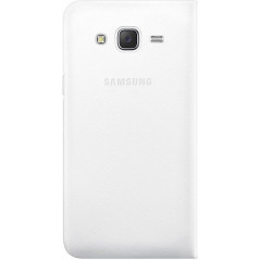 Skal och fodral - Samsung Flip Wallet White till Samsung Galaxy J5