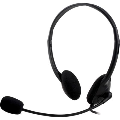 Deltaco headset med 2x 3.5mm