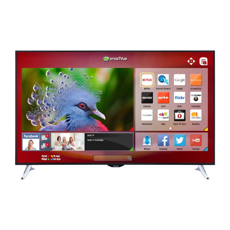 TV-apparater - Hitachi 65-tums Smart-TV WiFi