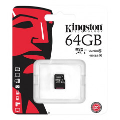 Minneskort - Kingston 64GB microSDXC-kort, Klass 10