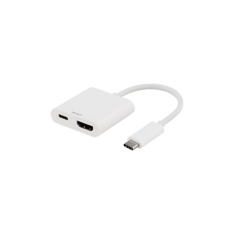 Skärmkabel & skärmadapter - USB-C Multiport till HDMI-adapter med USB-C-laddport 60W