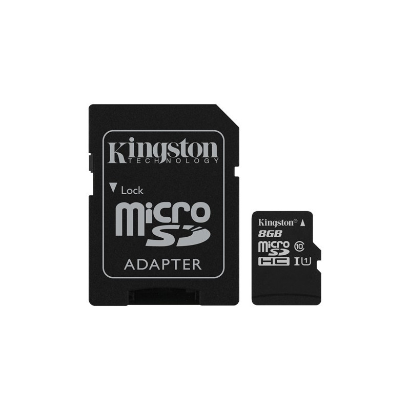 Minneskort - Kingston microSDHC + SDHC 8GB (Class 10)