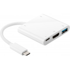 Skärmkabel & skärmadapter - USB-C Multiport adapter till HDMI, USB-C och 3x USB