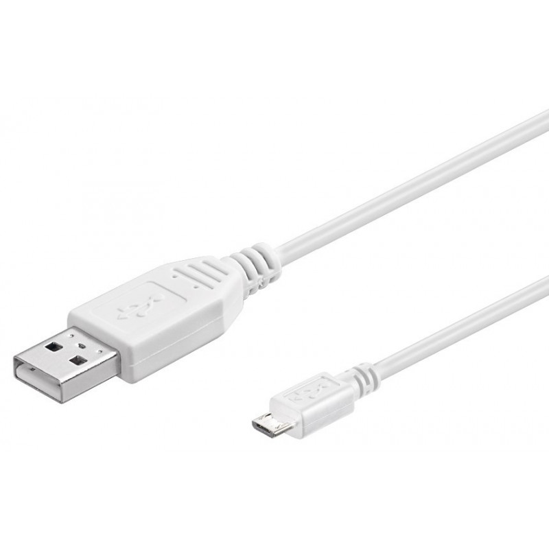 Laddare och kablar - Goobay MicroUSB-kabel vit i flera längder
