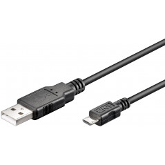 Goobay MicroUSB-kabel svart i flera längder