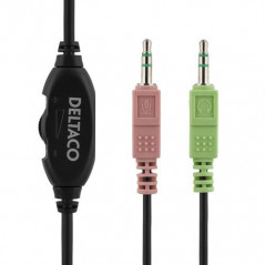 Gamingheadset - Deltaco gaming-headset med 2x 3.5mm AUX