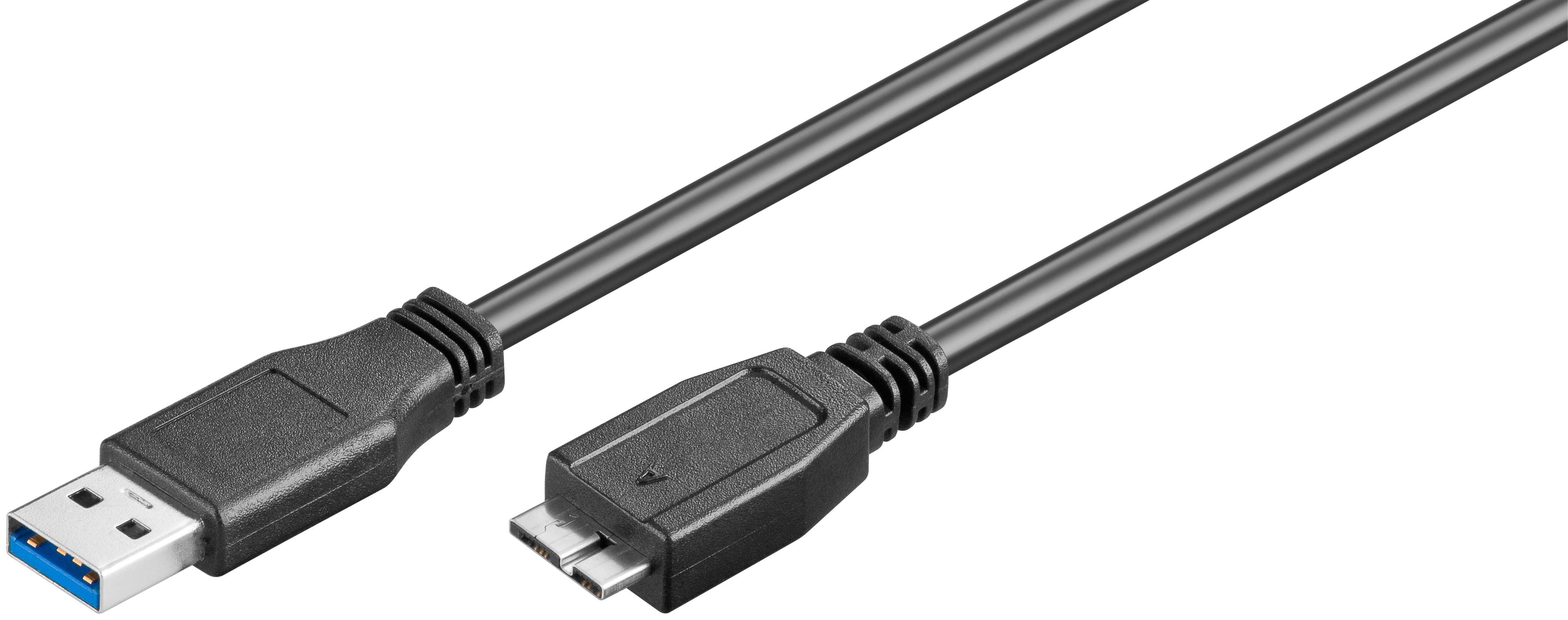 USB 3.0 kabel Typ A - Typ B micro i flera längder (0.5 meter)