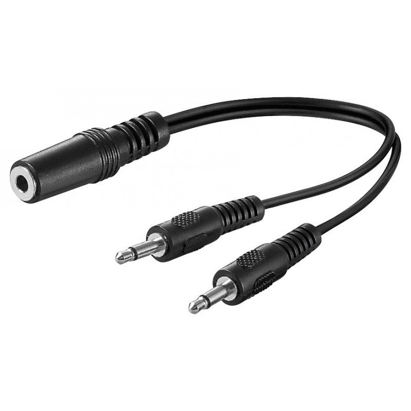 Ljudkabel & ljudadapter - 3.5 mm stereo till 2x mono-adapter
