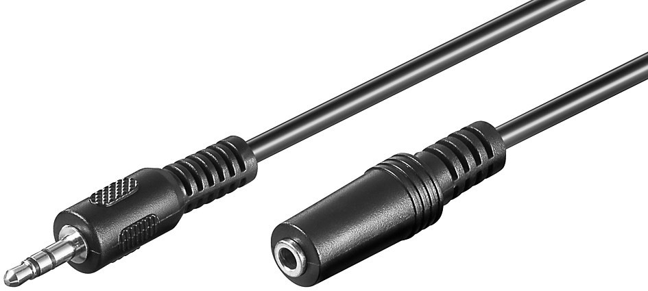 Förlängningsljudkabel AUX 3.5 mm 3-Pol (2 meter)