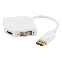 Skärmkabel & skärmadapter - DisplayPort till DVI/HDMI/VGA-adapter med ljud