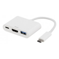 Skärmkabel & skärmadapter - USB-C Multiport till HDMI-adapter med USB/USB-C-laddport 60W PD