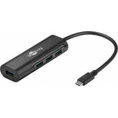 USB-kablar & USB-hubb - USB-C-hubb med 4 USB 3.0-portar