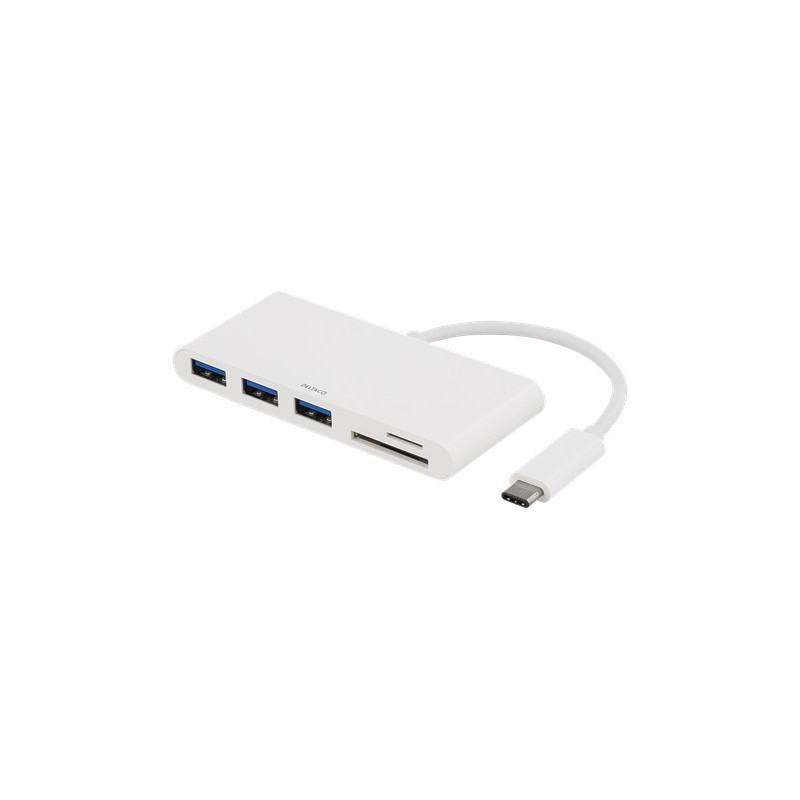 USB-kablar & USB-hubb - USB-C-hubb med 3 USB 3.1-portar och minneskortläsare