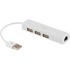 Datortillbehör - USB-nätverkskort 100 Mbit/s med USB-hubb