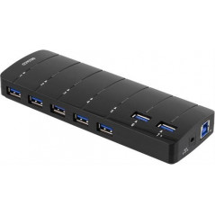 USB-kablar & USB-hubb - Deltaco USB-hubb 7 portar