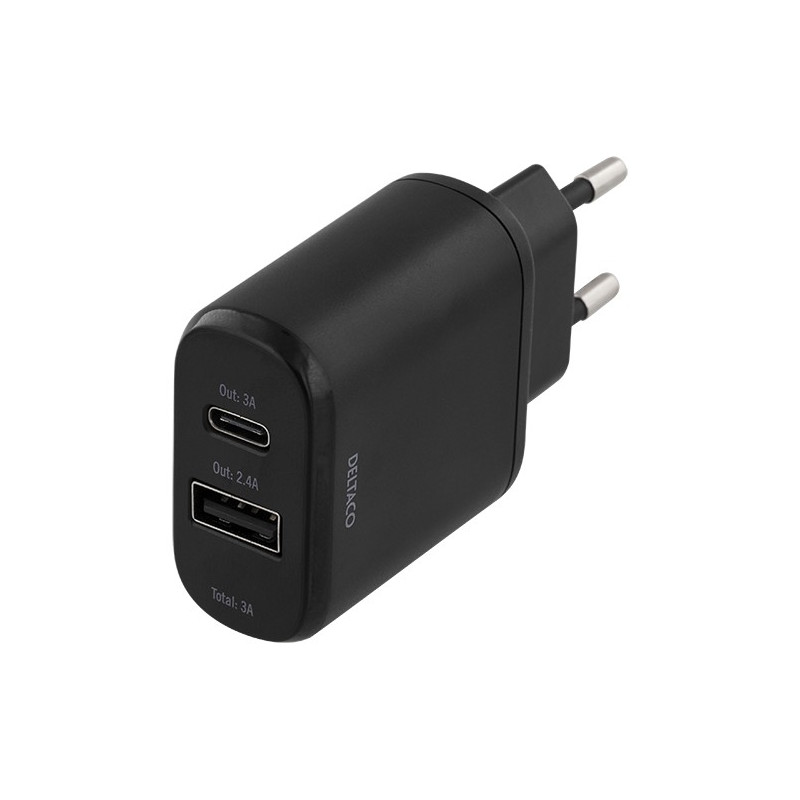 Laddare och kablar - Väggladdare med USB-C och USB