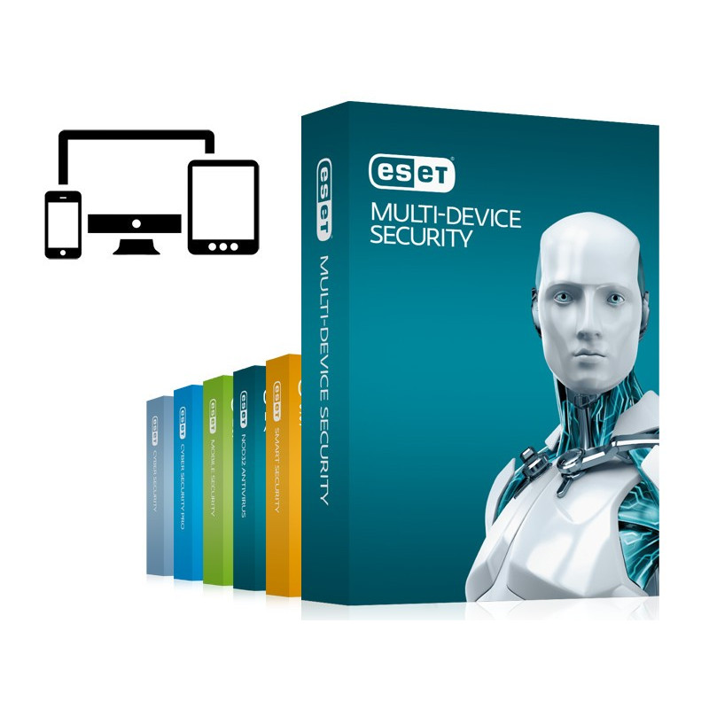 Antivirus - ESET Multi-Device Security 3 användare i 1 år