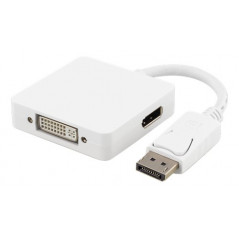 Skärmkabel & skärmadapter - DisplayPort till DVI/HDMI/DP-adapter med ljud
