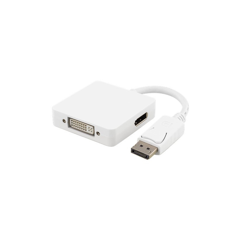 Skärmkabel & skärmadapter - DisplayPort till DVI/HDMI/DP-adapter med ljud