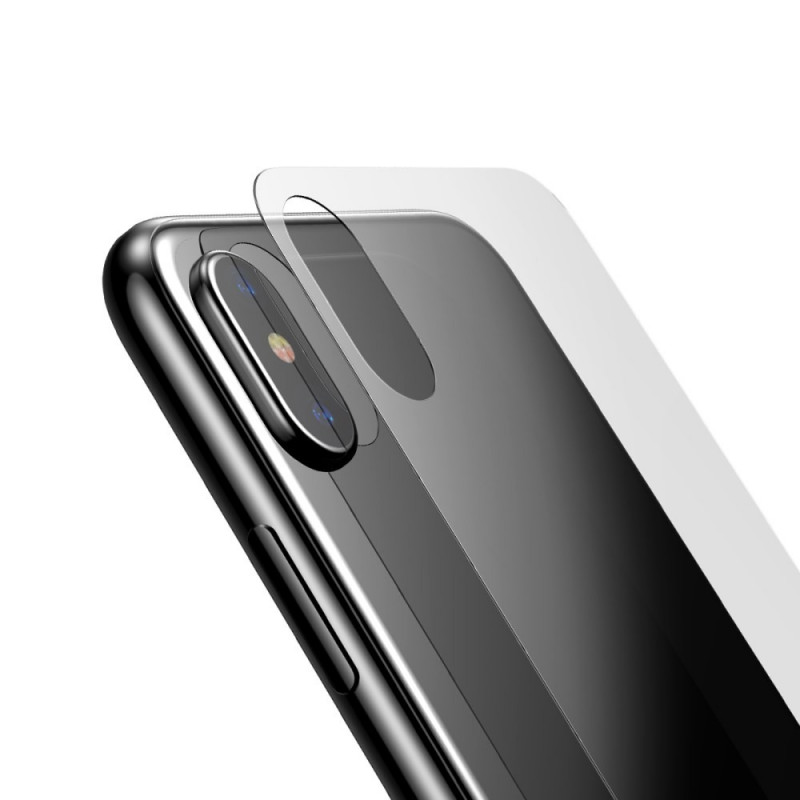 Skal och fodral - Baseus Baksidesskydd i härdat glas till iPhone X/XS