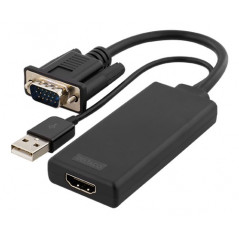 Skärmkabel & skärmadapter - VGA till HDMI-adapter