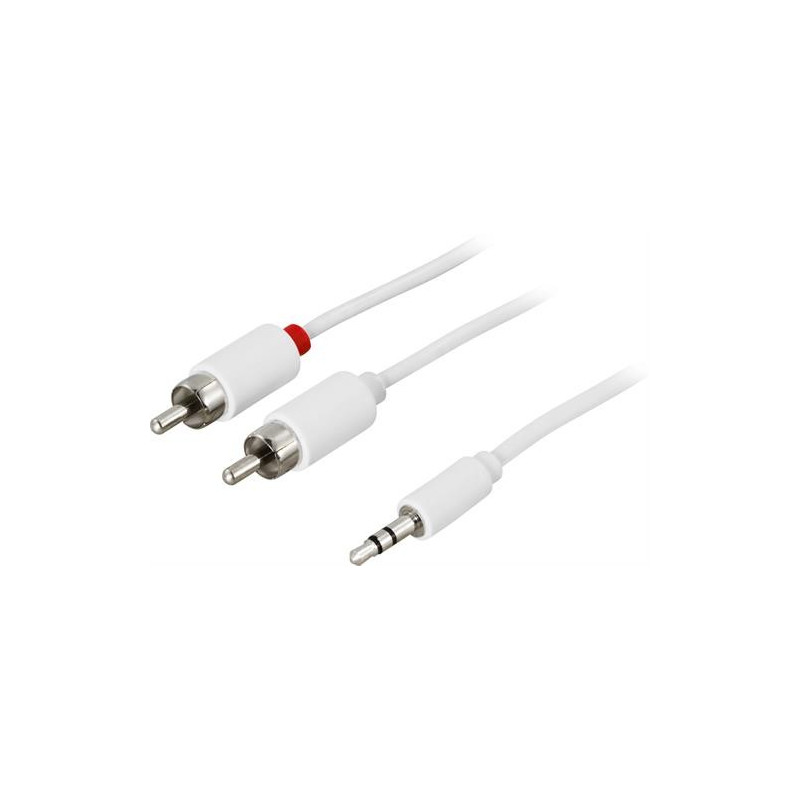 Ljudkabel & ljudadapter - Deltaco ljudkabel 3,5 mm till 2x RCA i flera längder