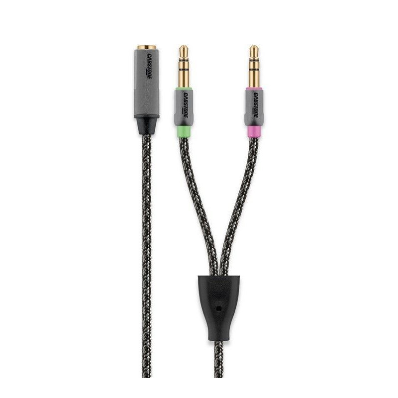 Kablar & adaptrar - Headsetadapter 4-pol till 2x 3-pol 3.5mm